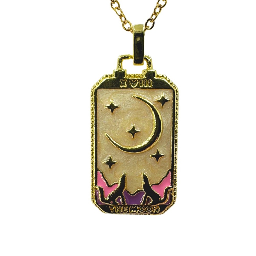 Dainty Gold Tarot Card Necklace | 18k Gold Plated, 316L Stainless Steel